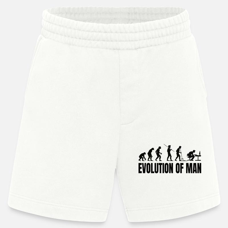 Programmierer Computerfreak Evolution - Heavyweight Shorts - made by SPREAD - OFF WHITE