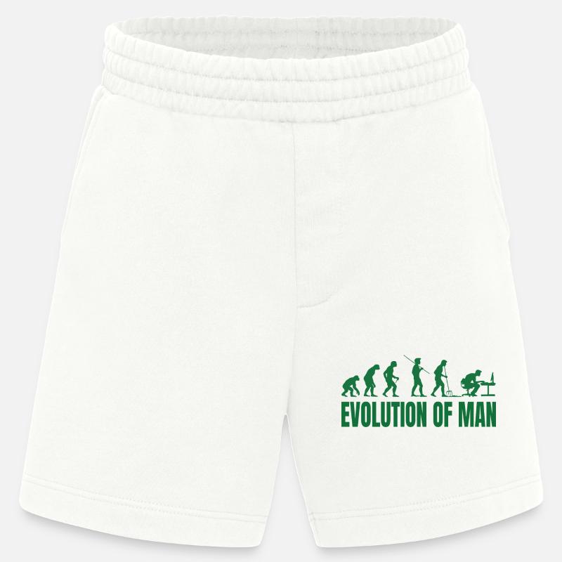 Evolution of Man Programmierer IT - Heavyweight Shorts - made by SPREAD - OFF WHITE
