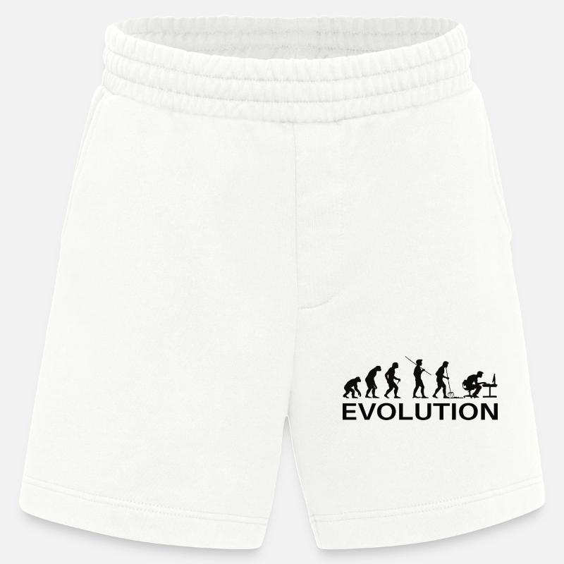 Evolution Gamer | Computer Freak Nerd PC - Heavyweight Shorts - made by SPREAD - OFF WHITE