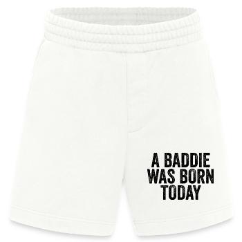 Ein Bösewicht wurde heute geboren – Geburtstags-Bö - Heavyweight Shorts - made by SPREAD  - OFF WHITE - Vorne