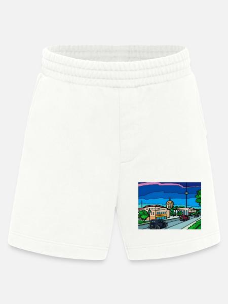 Retro City Straßenszene - Heavyweight Shorts - made by SPREAD - OFF WHITE
