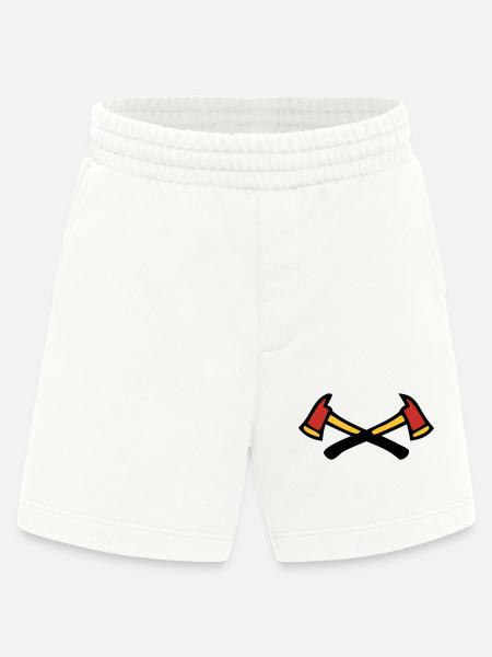 Logo des pompiers croisés - Short bio épais fabriqué en UE - OFF WHITE