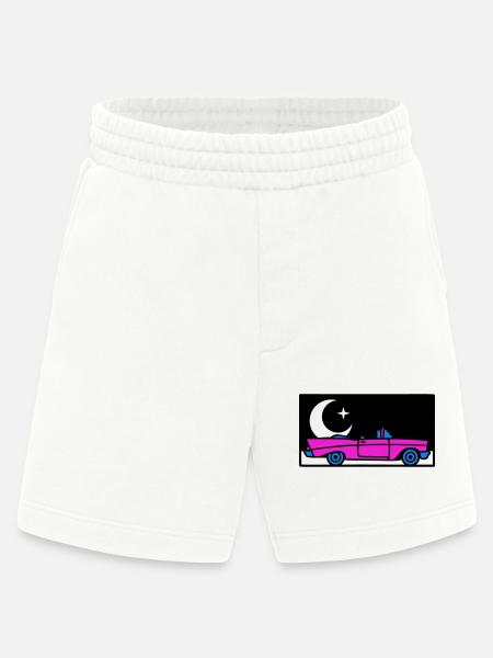 Retro 80s Convertible Graphic - Heavyweight Shorts - made by SPREAD  - OFF WHITE