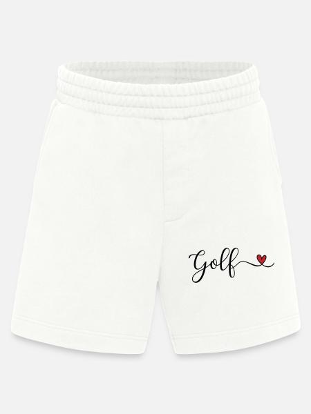 Golf Design mit Herz - Heavyweight Shorts - made by SPREAD  - OFF WHITE