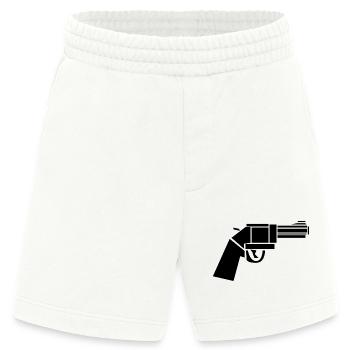 Vintage Revolver – Western-Illustration - Heavyweight Shorts - made by SPREAD  - OFF WHITE - Vorne