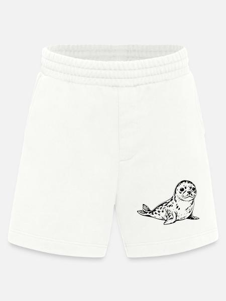 Seehund Robbe Nordsee Geschenk - Heavyweight Shorts - made by SPREAD - OFF WHITE