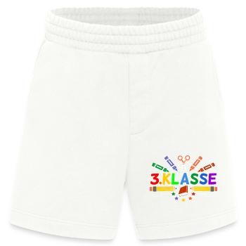 3.Klasse Geschenk Erster Schultag Schulanfang - Heavyweight Shorts - made by SPREAD  - OFF WHITE - Vorne