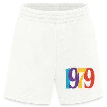Geboren 1979 Geburtstagsgeschenk Geburtstag 79 - Heavyweight Shorts - made by SPREAD  - OFF WHITE - Vorne
