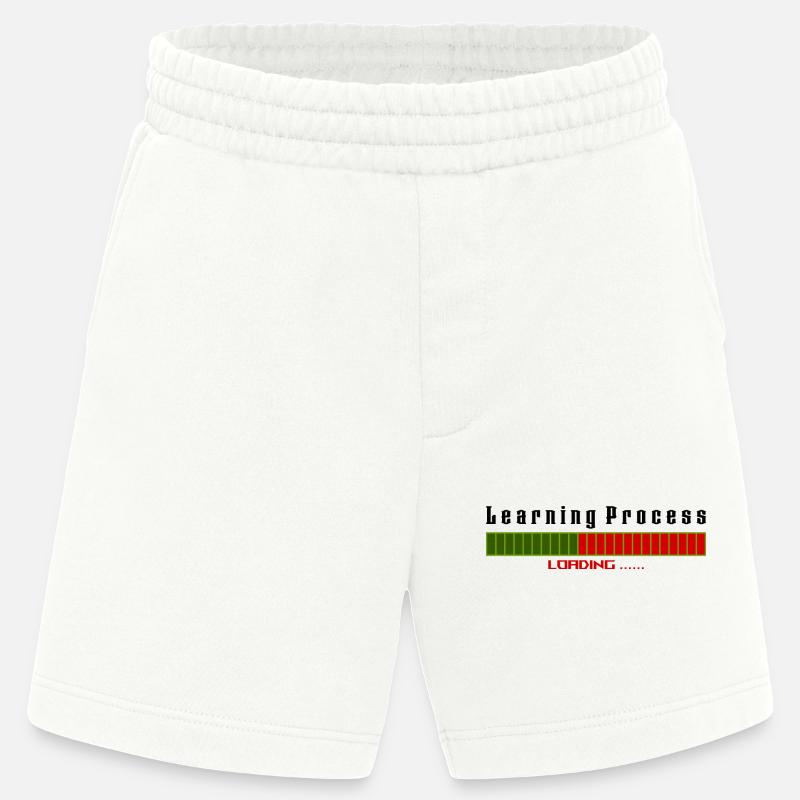 Learning Process Loading white shirt - Heavyweight Shorts - made by SPREAD  - OFF WHITE