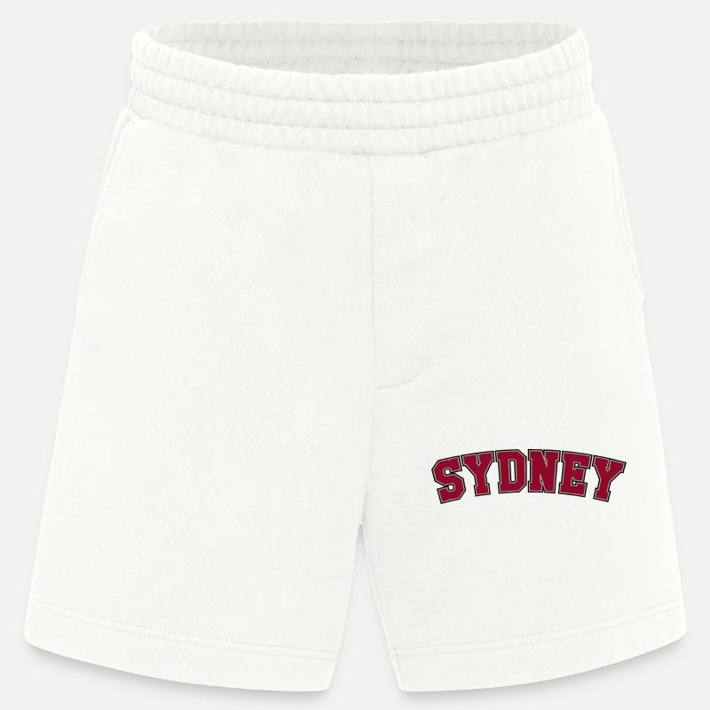 Sydney Varsity Arch Lettering - Heavyweight Shorts - made by SPREAD  - OFF WHITE