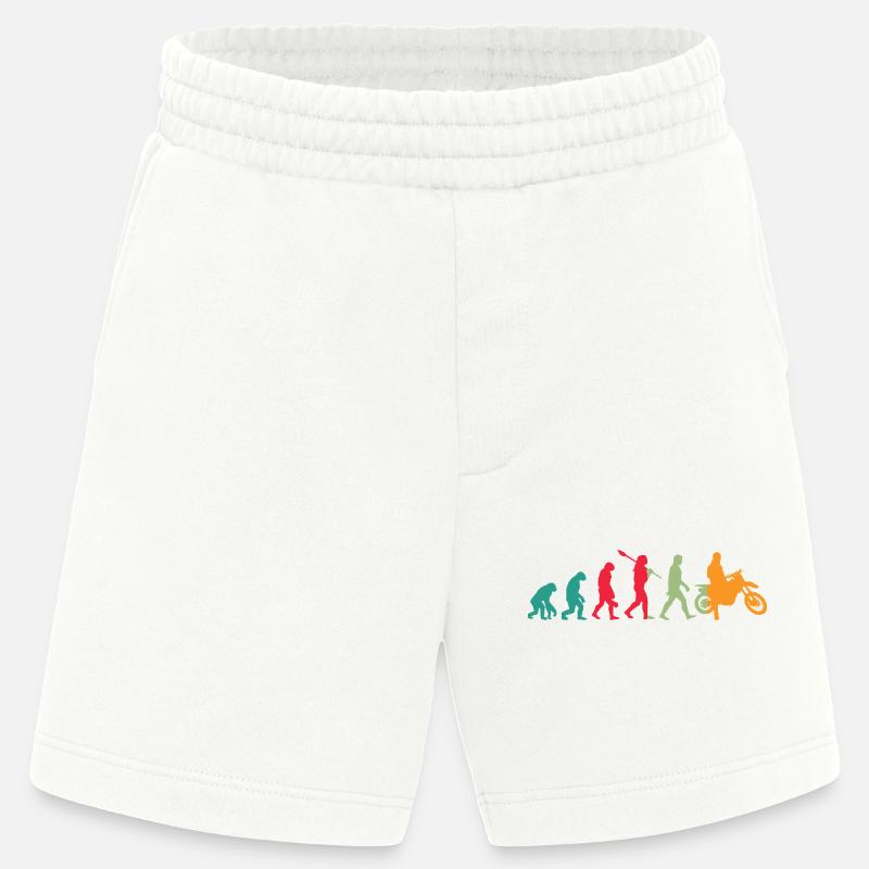 Cross Motorrad Sprung – Evolution - Heavyweight Shorts - made by SPREAD  - OFF WHITE