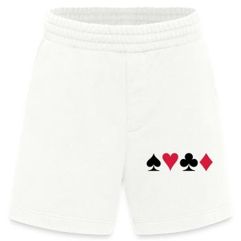 Poker (V) - Heavyweight Shorts - made by SPREAD  - OFF WHITE - Vorne