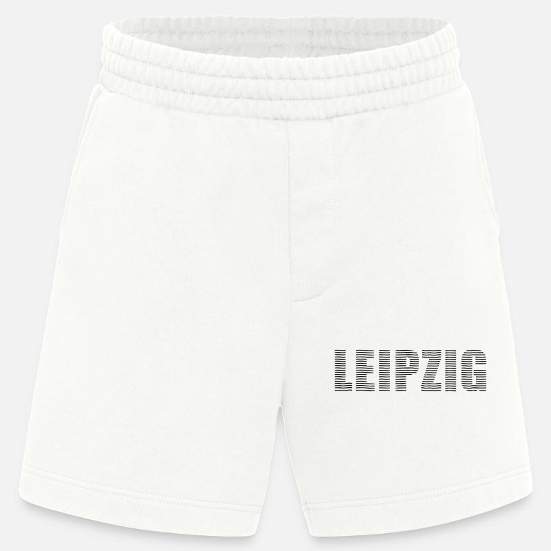 Leipzig Line Font - Heavyweight Shorts - made by SPREAD  - OFF WHITE