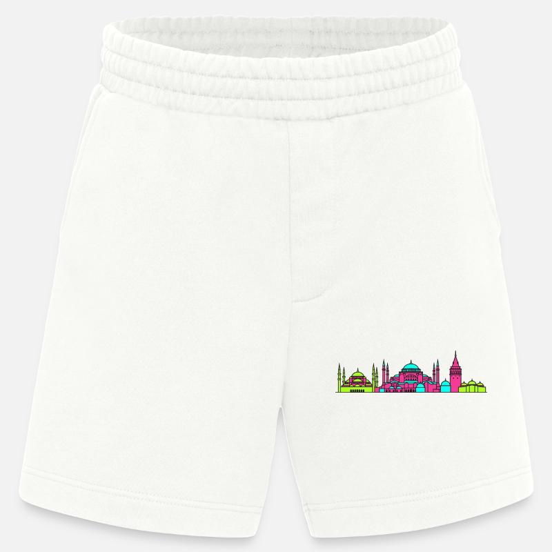 Istanbuler Stadtskyline Hagia Sophia Kunst - Heavyweight Shorts - made by SPREAD  - OFF WHITE