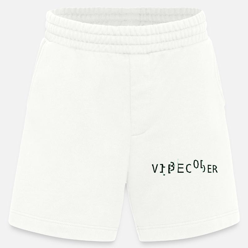 vibecoder_mono glitch - Heavyweight Shorts - made by SPREAD  - OFF WHITE