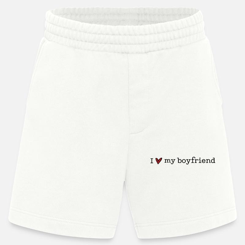 J’aime mon copain - Short bio épais fabriqué en UE - OFF WHITE