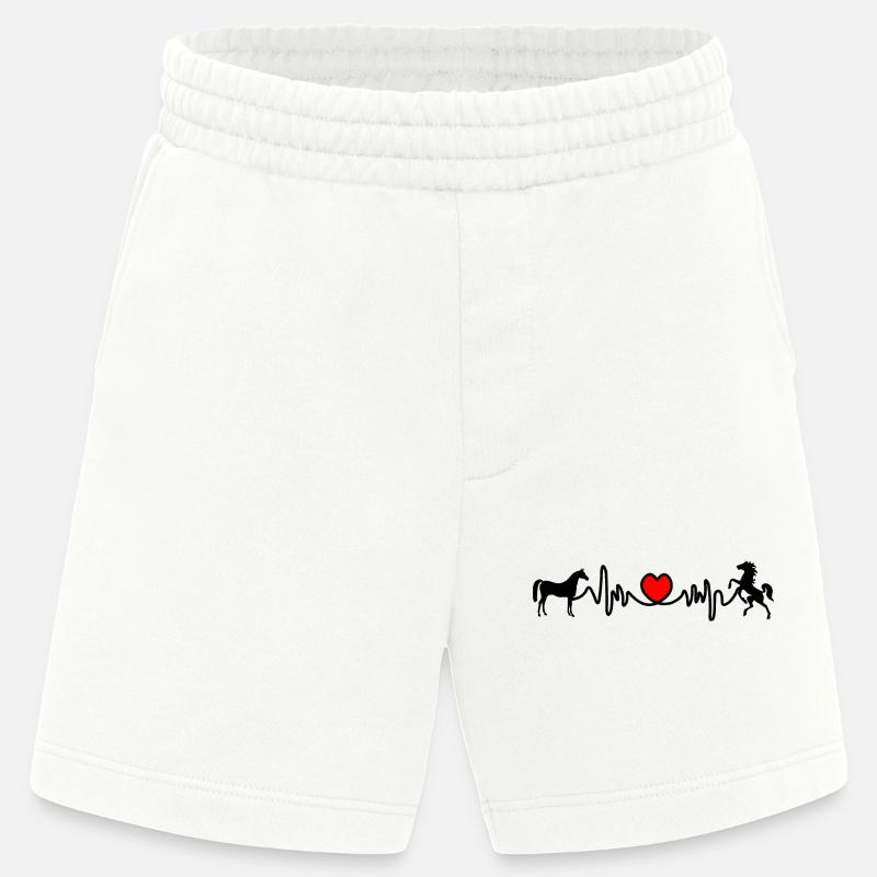 Herzfrequenz reiten - Heavyweight Shorts - made by SPREAD  - OFF WHITE