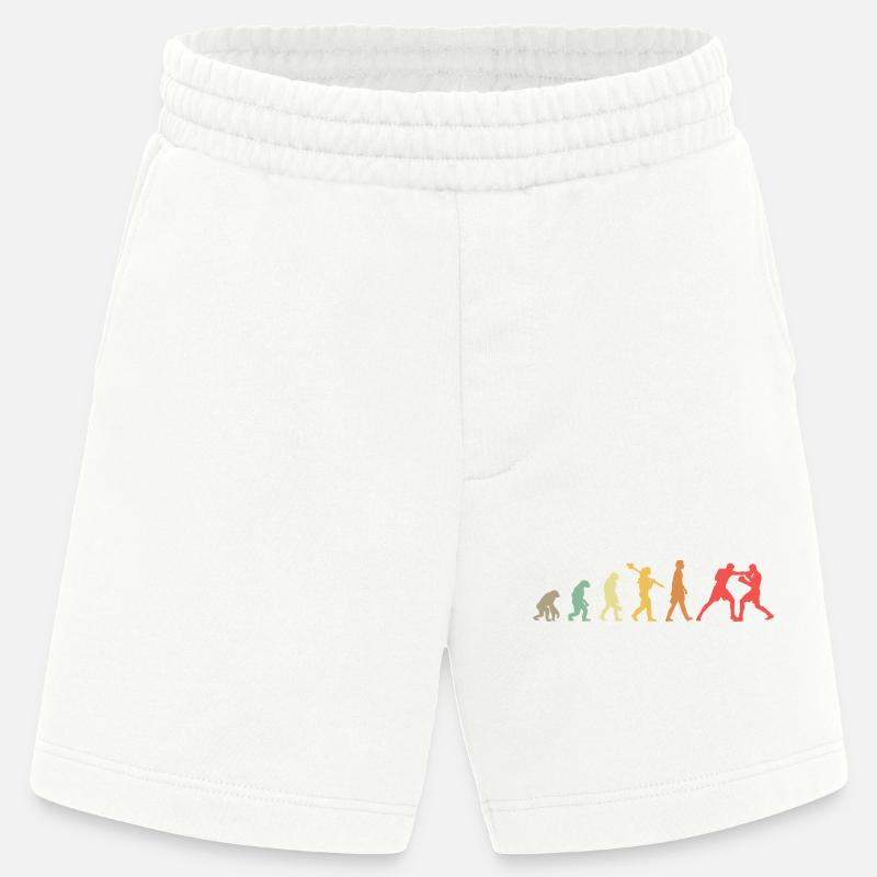 Boxing Evolution Boxing Development Retro - Heavyweight Shorts - made by SPREAD  - OFF WHITE
