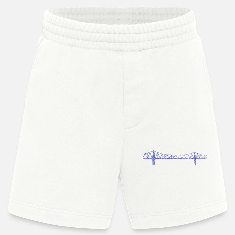 Rendsburger Hochbrücke – Urban Scribble Art Design - Heavyweight Shorts - made by SPREAD  - OFF WHITE
