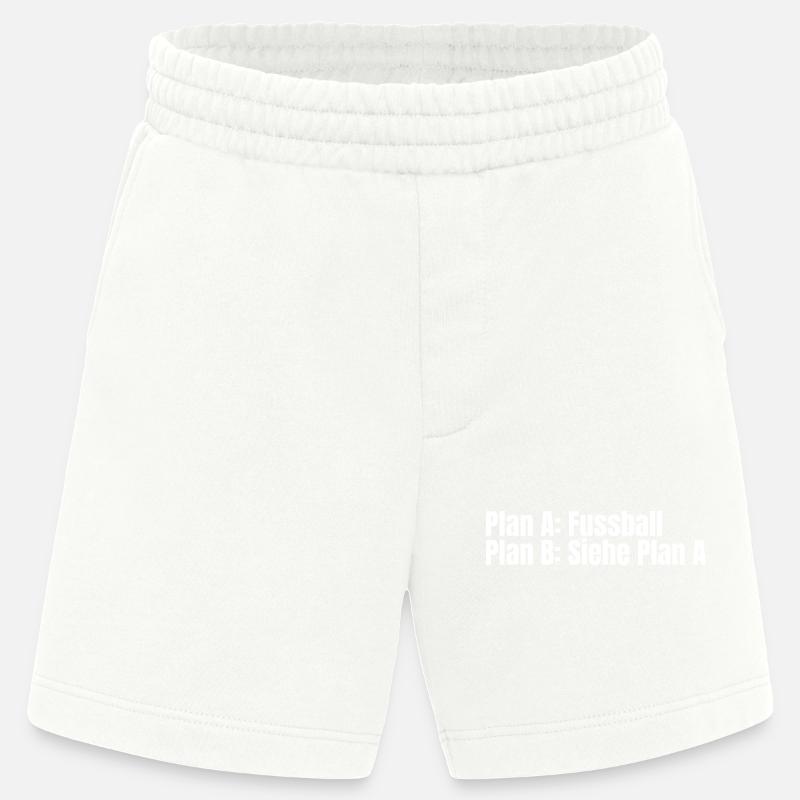 Plan A Fußball – Plan B - Heavyweight Shorts - made by SPREAD - OFF WHITE