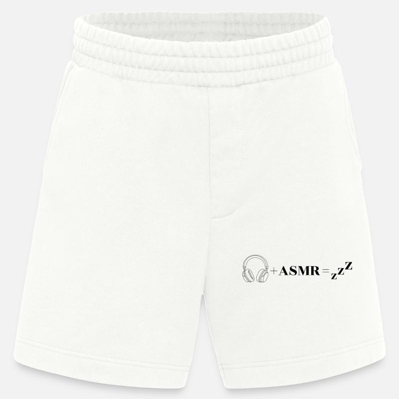 ASMR Sleep Math : 🎧 + ASMR = Zzz - Short bio épais fabriqué en UE - OFF WHITE