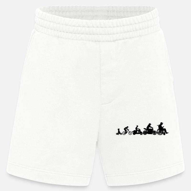 Evolution 2 wheels - Heavyweight Shorts - made by SPREAD  - OFF WHITE