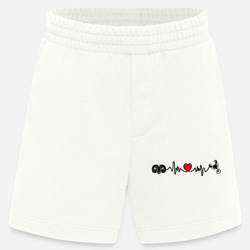 Herzfrequenz Cardio Widder Skorpion - Heavyweight Shorts - made by SPREAD  - OFF WHITE