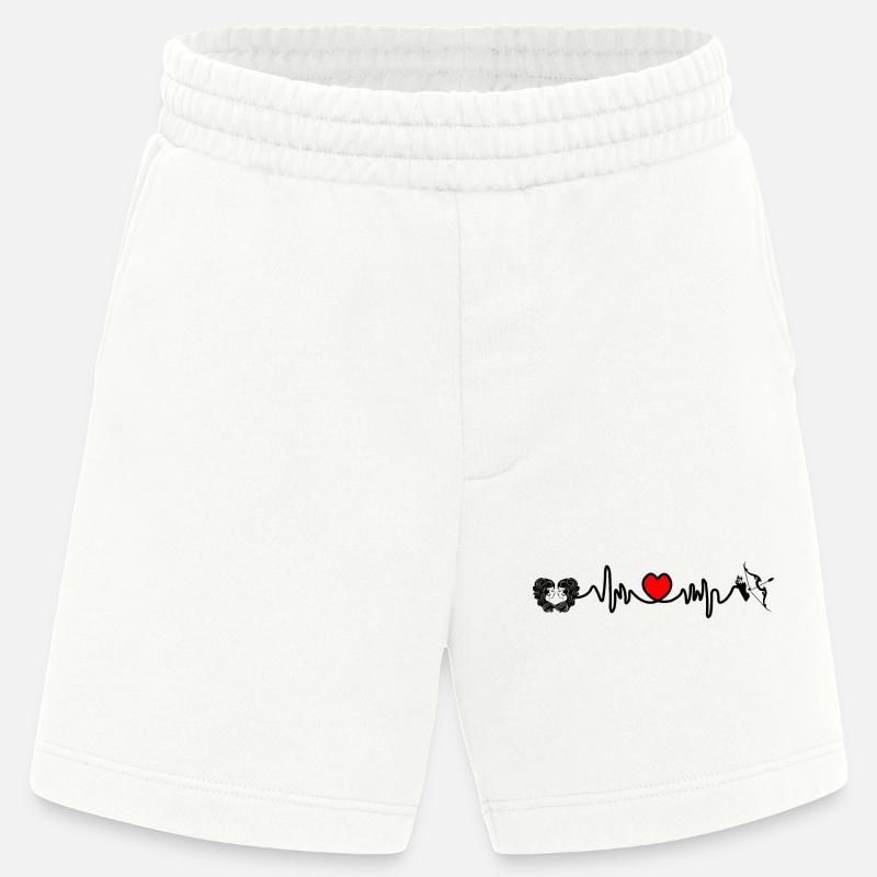 Herzfrequenz Cardio Zwillinge Schütze - Heavyweight Shorts - made by SPREAD  - OFF WHITE