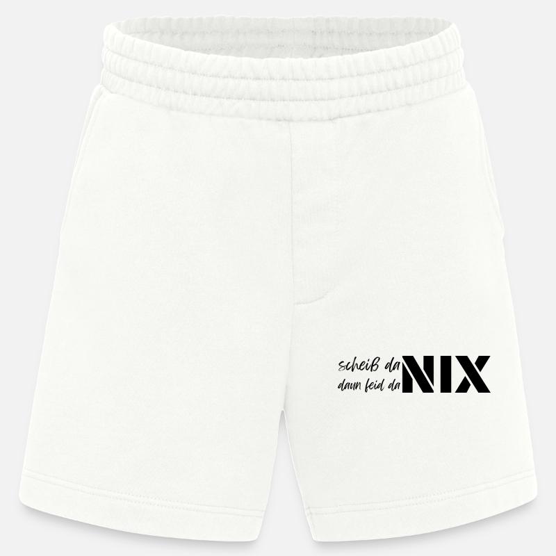 Scheiß da nix daun feid da nix, devise dialectale - Short bio épais fabriqué en UE - OFF WHITE