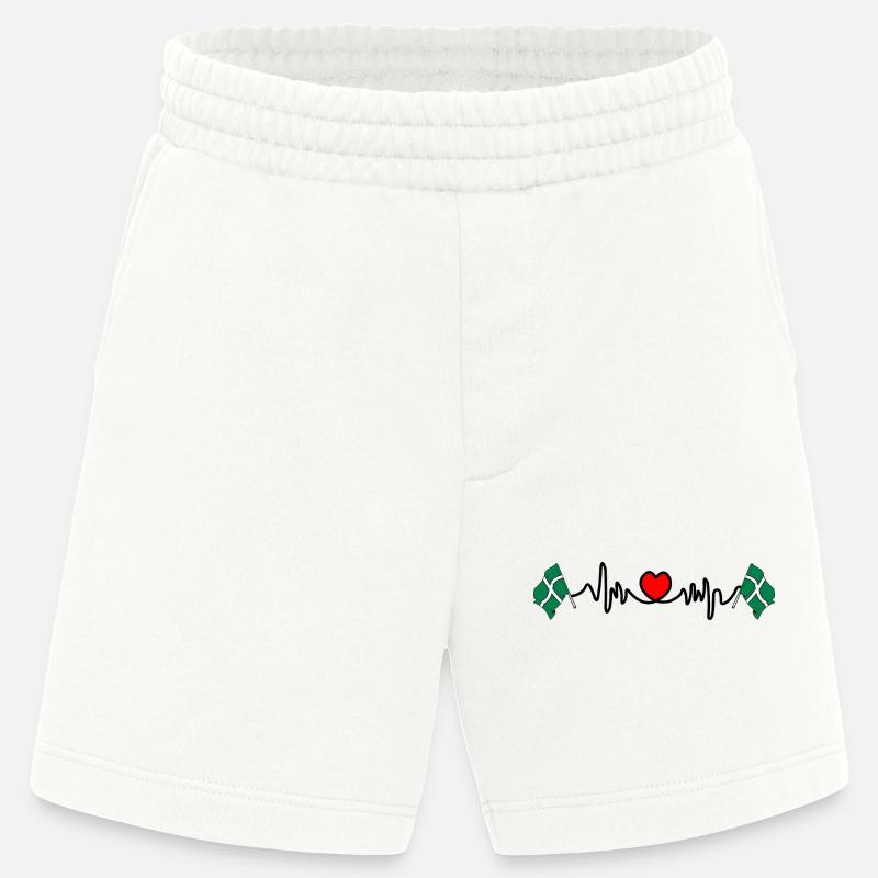 Devon-Flagge mit Herzschlag - Heavyweight Shorts - made by SPREAD  - OFF WHITE