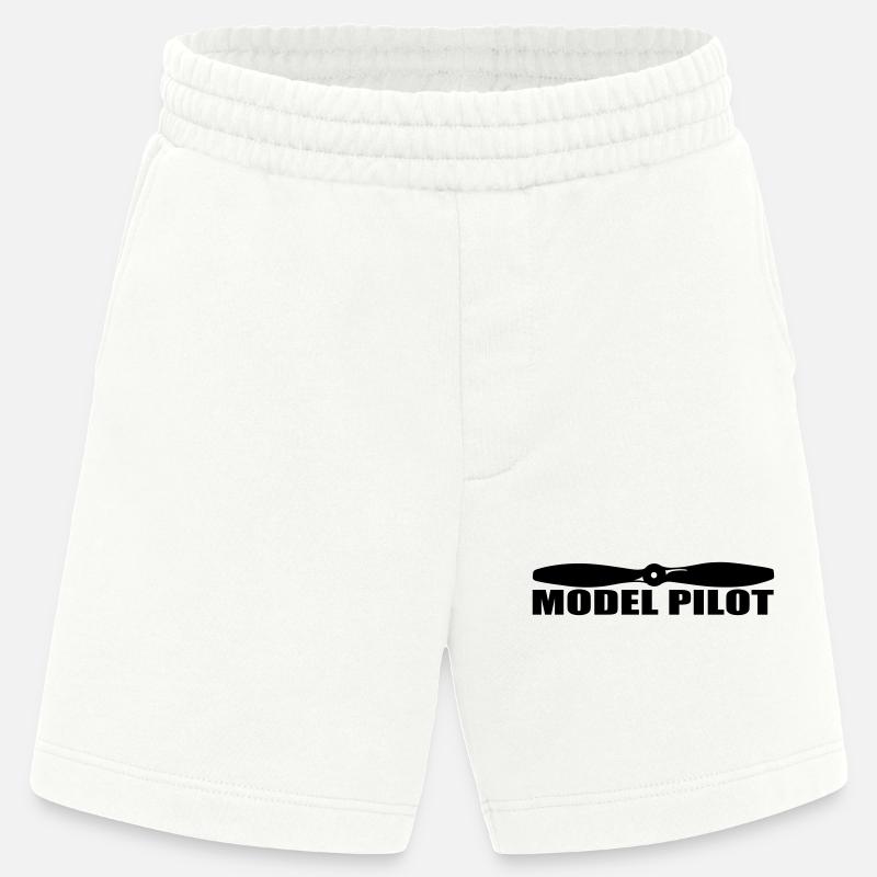 Modèle Pilot - Short bio épais fabriqué en UE - OFF WHITE