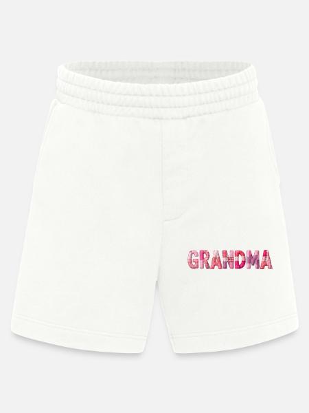 Großmutter Pink Plaid Buchstaben Patchwork - Heavyweight Shorts - made by SPREAD - OFF WHITE