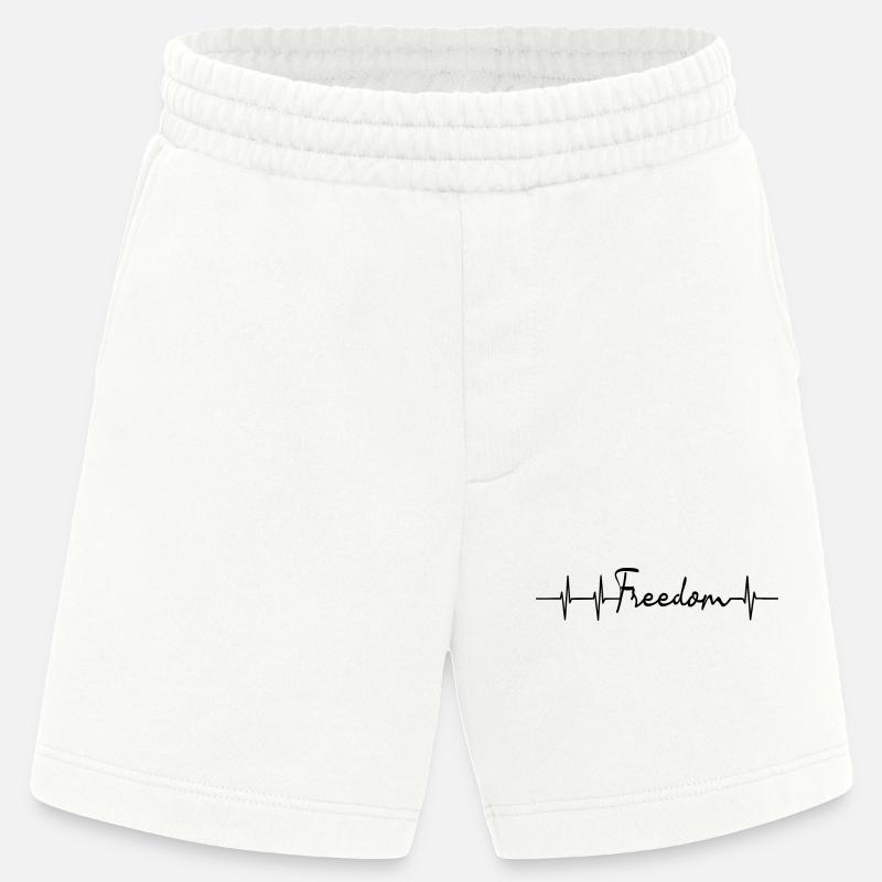 Freedom Herzfrequenz - Heavyweight Shorts - made by SPREAD  - OFF WHITE