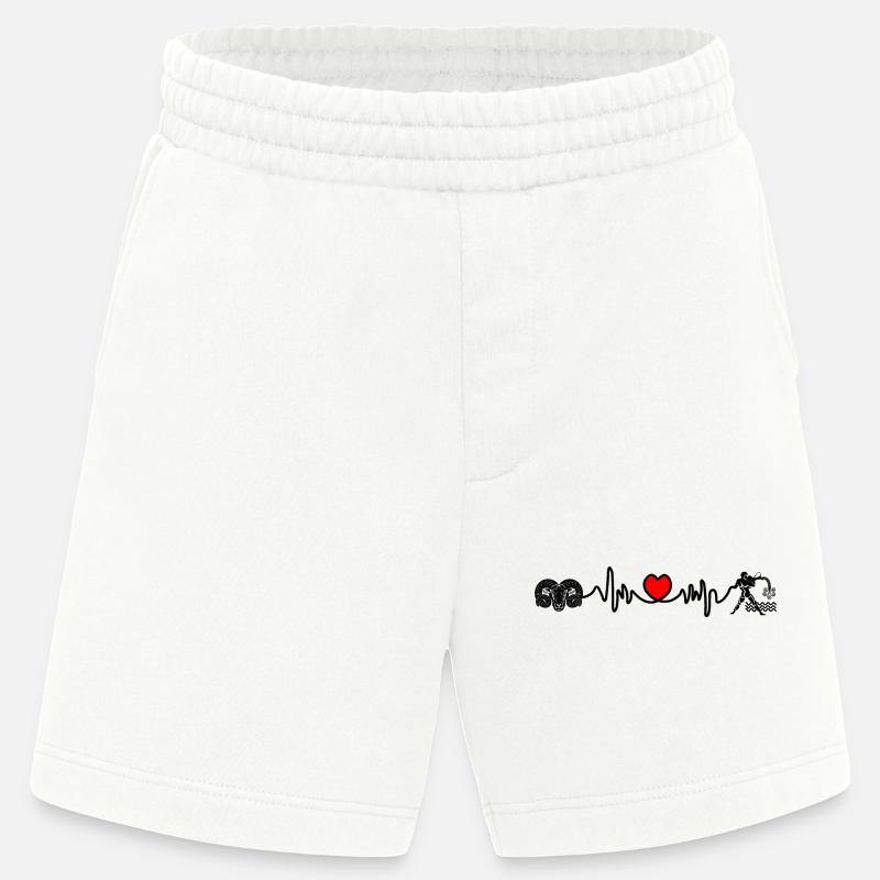 Herzfrequenz Cardio Widder Wassermann - Heavyweight Shorts - made by SPREAD  - OFF WHITE
