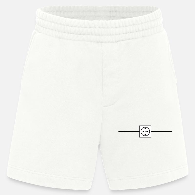 Steckdose Strom Icon Elektriker - Heavyweight Shorts - made by SPREAD  - OFF WHITE