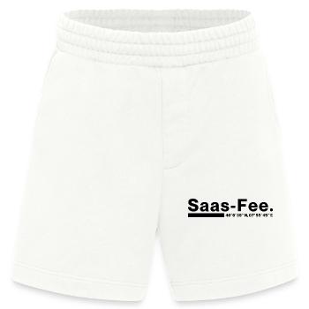 Saas-Fee coordinates Valais Switzerland - Heavyweight Shorts - made by SPREAD  - OFF WHITE - Front