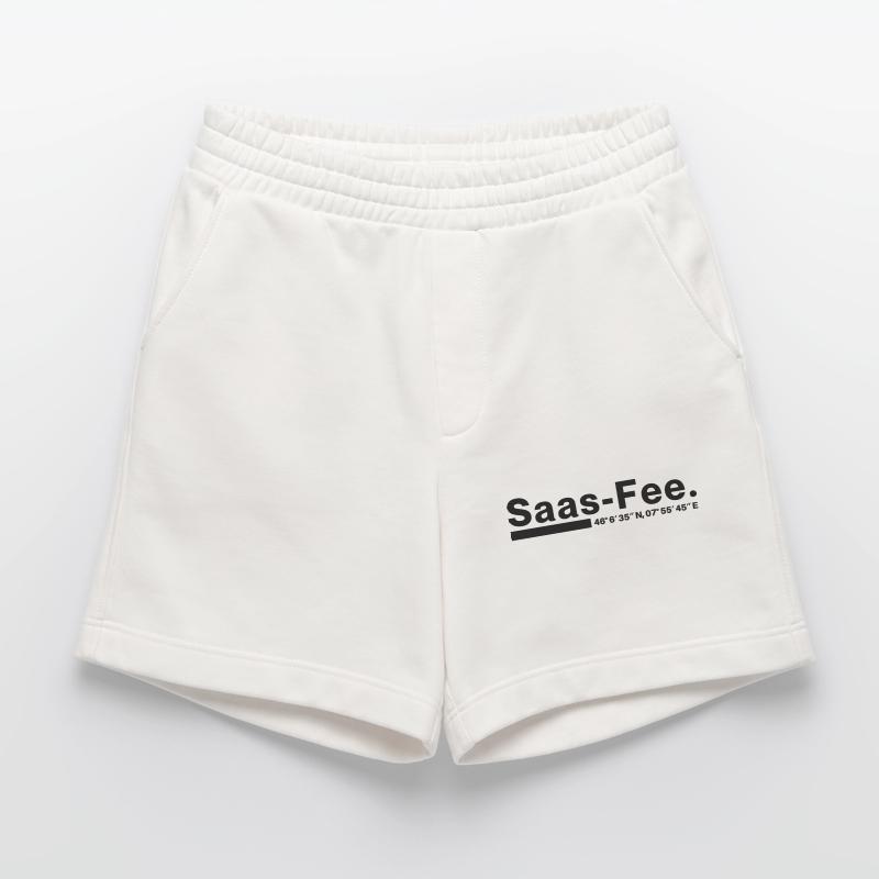 Saas-Fee Koordinaten Wallis Schweiz Heavyweight Shorts - made by SPREAD 