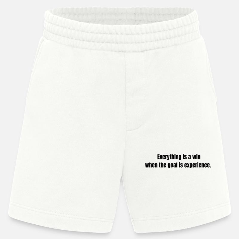 Everything is a Win – Experience Quote - Heavyweight Shorts - made by SPREAD  - OFF WHITE