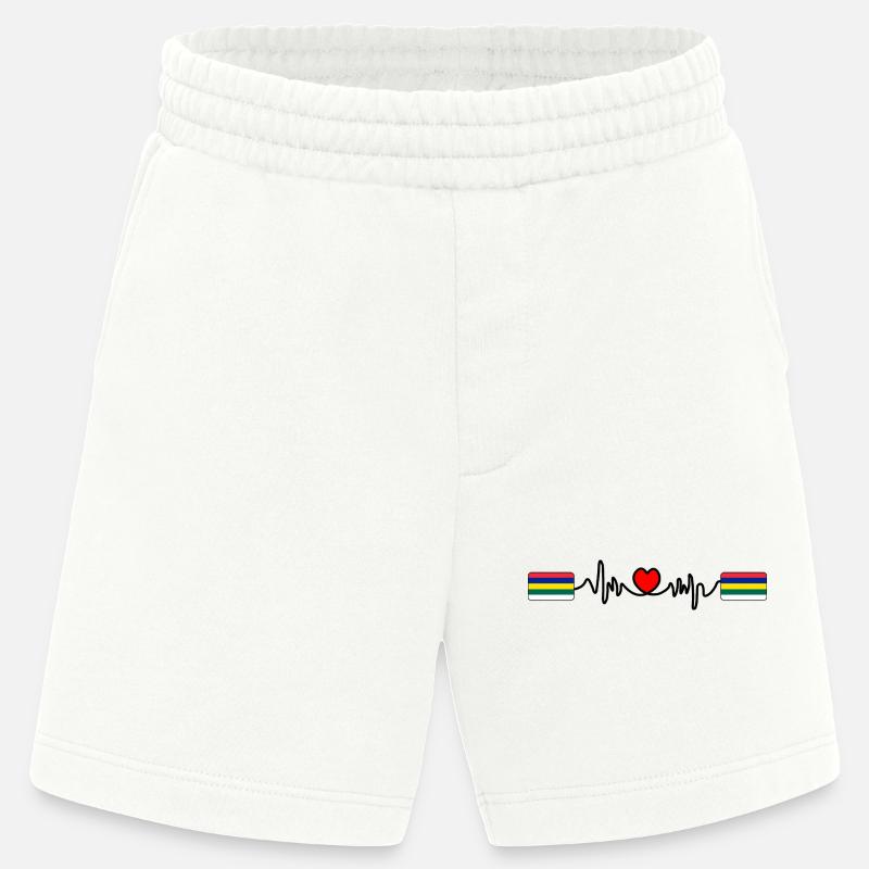 Terschelling Pulse Logo – Island Style - Heavyweight Shorts - made by SPREAD  - OFF WHITE