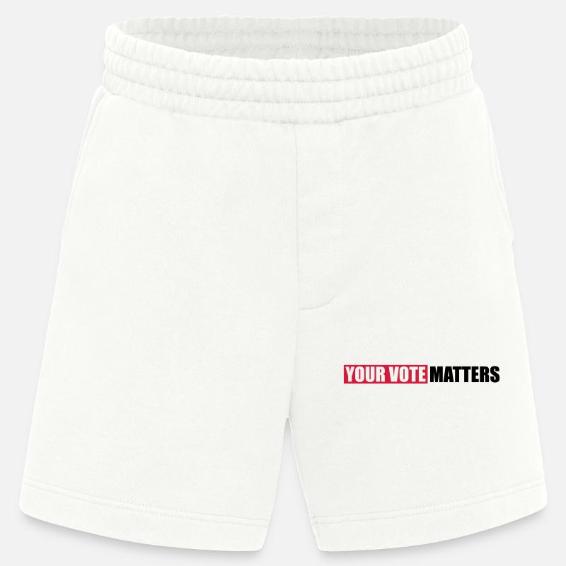 votre vote compte citation - Short bio épais fabriqué en UE - OFF WHITE