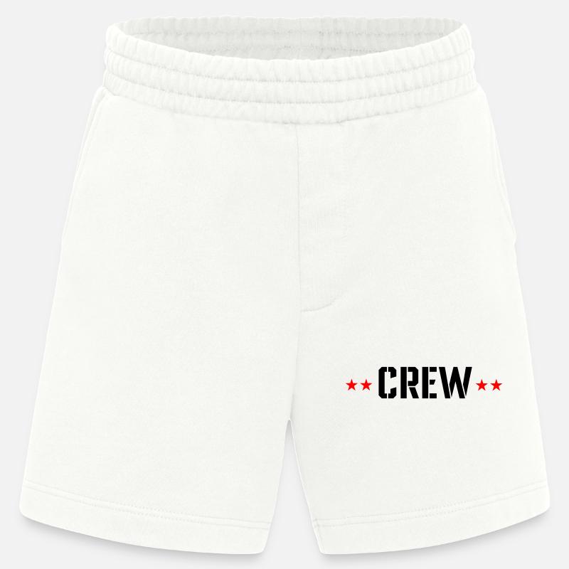Crew mit Sterne - Heavyweight Shorts - made by SPREAD  - OFF WHITE