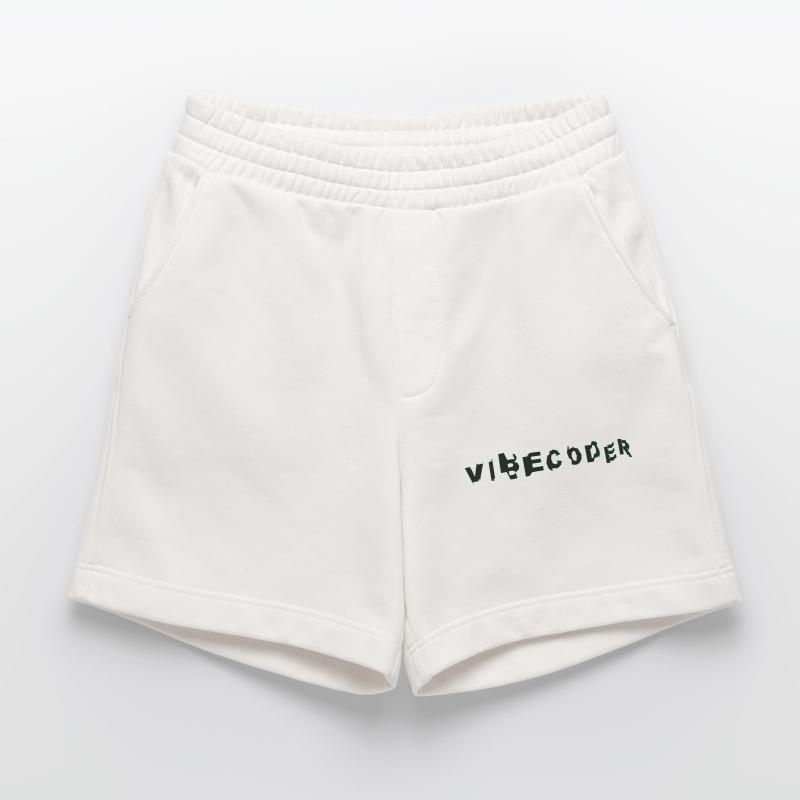 VibeCoder Glitch Neon Heavyweight Shorts - made by SPREAD 