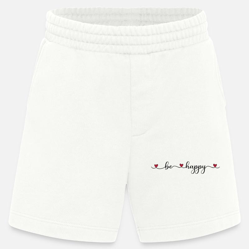 be happy - Heavyweight Shorts - made by SPREAD  - OFF WHITE