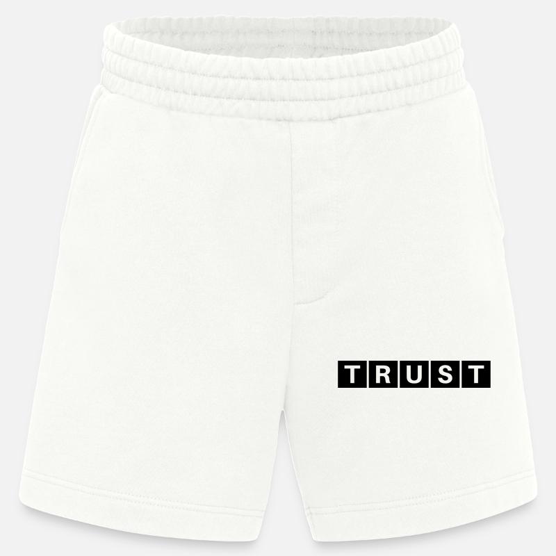 TRUST BLACK BASE KOLLEKTION - Heavyweight Shorts - made by SPREAD  - OFF WHITE