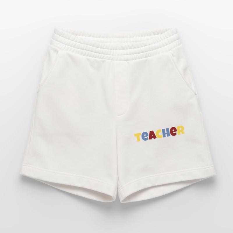 Lehrer bunter Text Heavyweight Shorts - made by SPREAD 