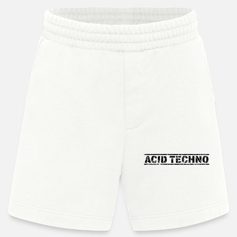 Techno acide - Short bio épais fabriqué en UE - OFF WHITE