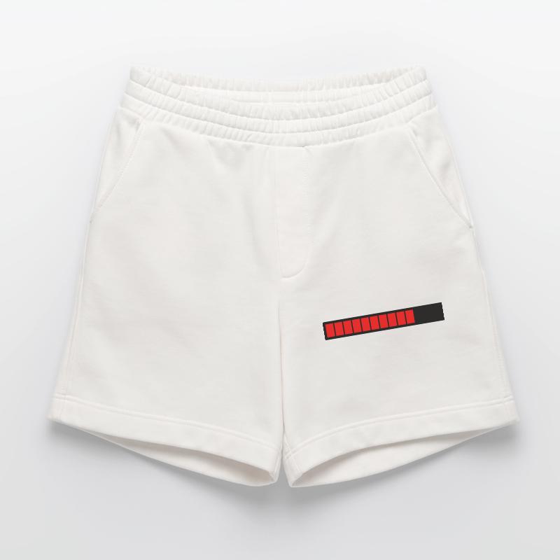 Rectangle loading bar Black Red (75%) Heavyweight Shorts - made by SPREAD 