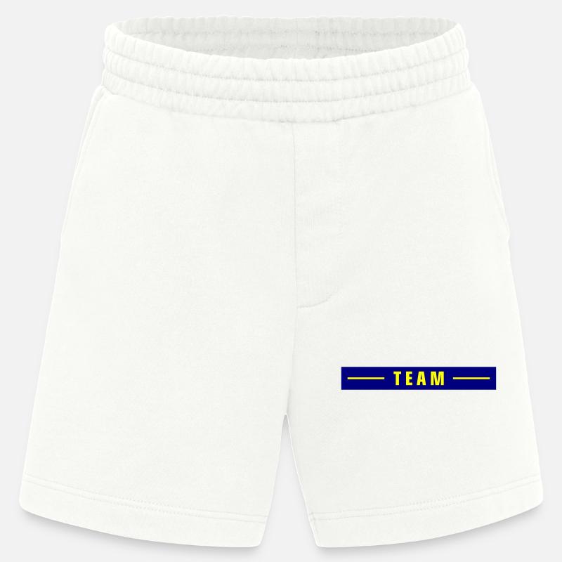 Team Stroke - Pantaloncini ecologici Heavyweight Made in UE - OFF WHITE