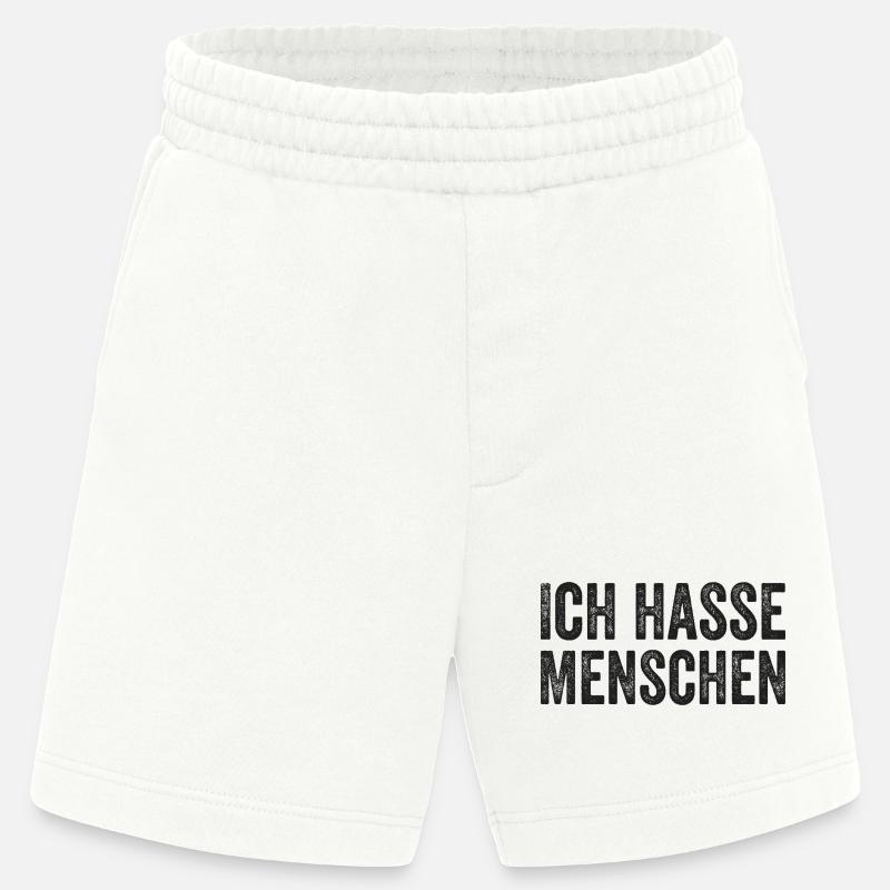 Ich hasse Menschen - Heavyweight Shorts - made by SPREAD  - OFF WHITE