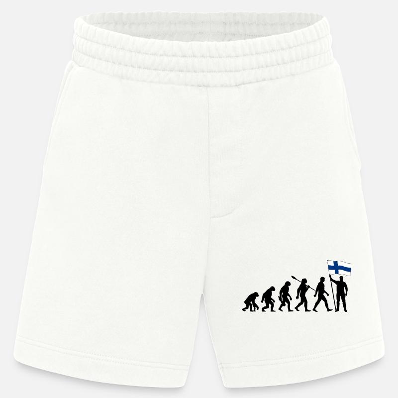Finnland - Evolution - Flagge - Nation - Heavyweight Shorts - made by SPREAD  - OFF WHITE